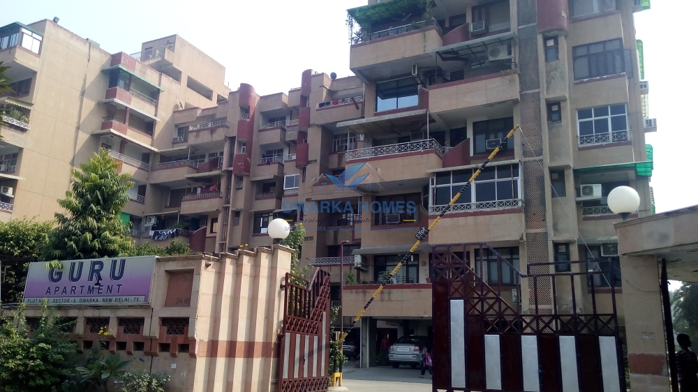 4 Bedroom 3 Bathroom flat is available for sale in Guru Apartment Sector 6 Dwarka